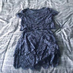 Lulu’s Blue Lace Two Piece Set